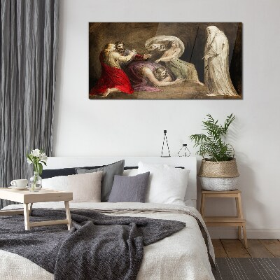 A ghost in the face of tragedy Glass Wall Art