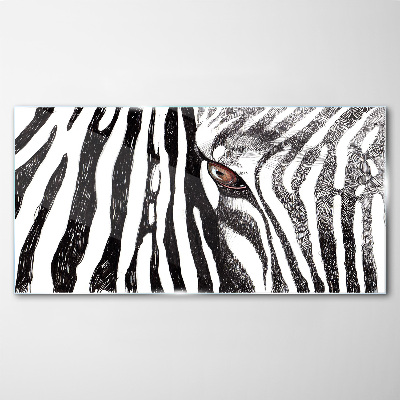 Animal zebra stripes Glass Print