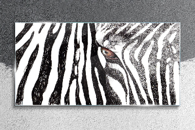 Animal zebra stripes Glass Print