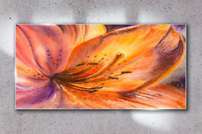 Abstract flowers nature Glass Wall Art