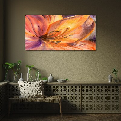 Abstract flowers nature Glass Wall Art