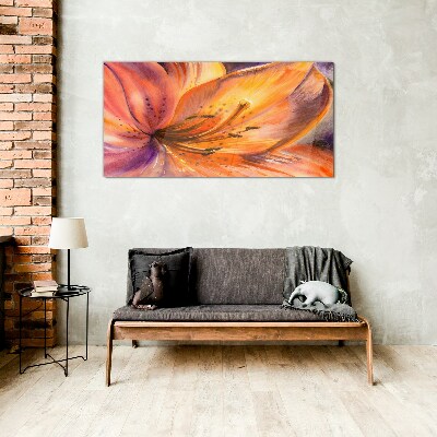 Abstract flowers nature Glass Wall Art