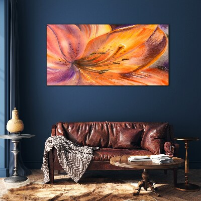 Abstract flowers nature Glass Wall Art