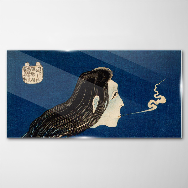 Intention in the smoke Glass Wall Art