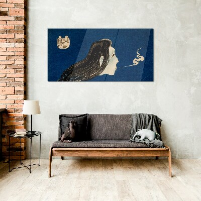 Intention in the smoke Glass Wall Art