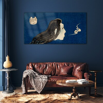 Intention in the smoke Glass Wall Art