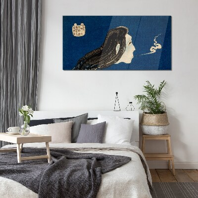 Intention in the smoke Glass Wall Art