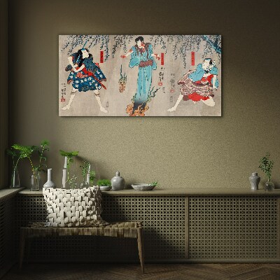 Traditional Japanese stage Glass Wall Art