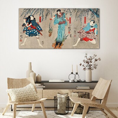 Traditional Japanese stage Glass Wall Art