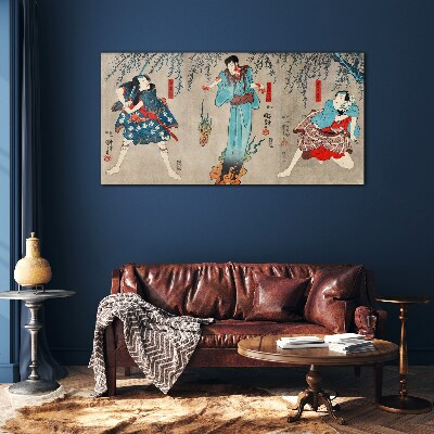 Traditional Japanese stage Glass Wall Art