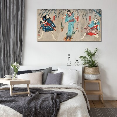Traditional Japanese stage Glass Wall Art