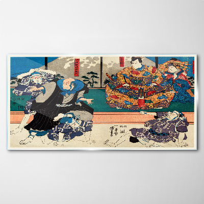 Traditional Japanese stage Glass Wall Art