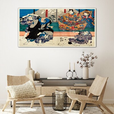 Traditional Japanese stage Glass Wall Art