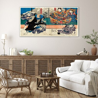 Traditional Japanese stage Glass Wall Art