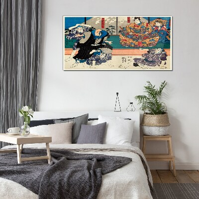 Traditional Japanese stage Glass Wall Art