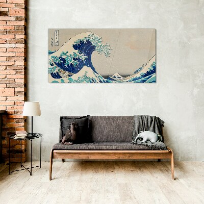 The Great Wave off Kanagawa Glass Wall Art
