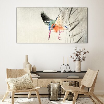 Animal bird ohara koson Glass Wall Art