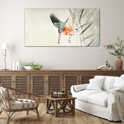 The joyful flight of the kingfisher Glass Wall Art