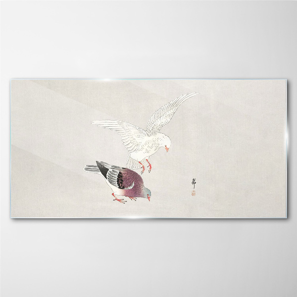Birds on the move Glass Wall Art