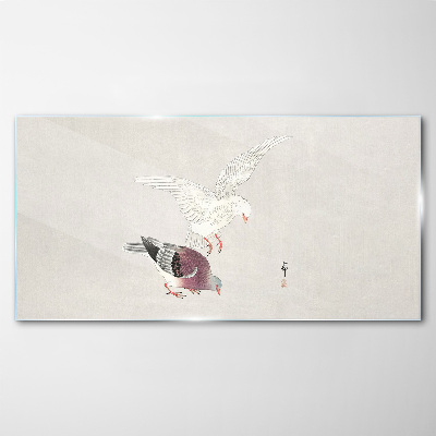 Birds on the move Glass Wall Art