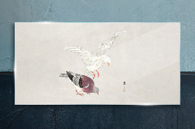 Birds on the move Glass Wall Art