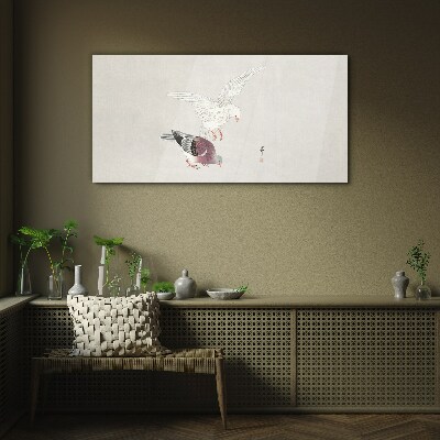 Birds on the move Glass Wall Art