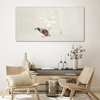 Birds on the move Glass Wall Art