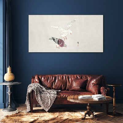 Birds on the move Glass Wall Art