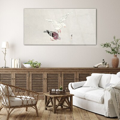 Birds on the move Glass Wall Art