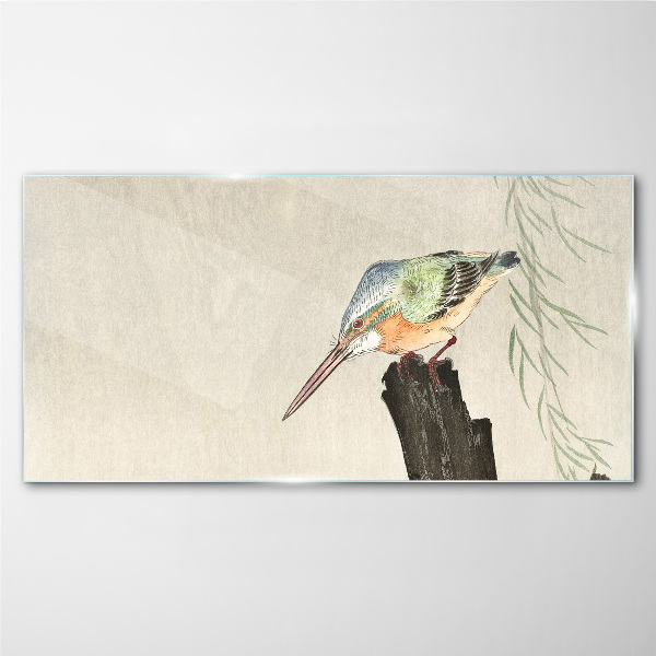 Animals birds kingfisher Glass Wall Art