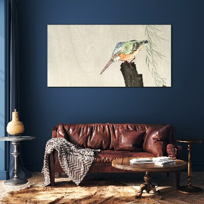 Animals birds kingfisher Glass Wall Art