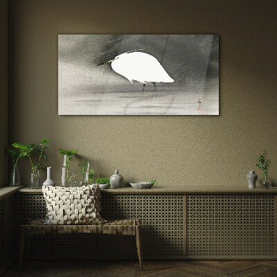 Animal bird water Glass Wall Art