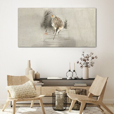 Animal bird water Glass Wall Art