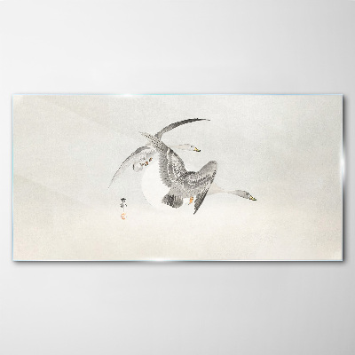 Flight of the Wild Geese Glass Wall Art