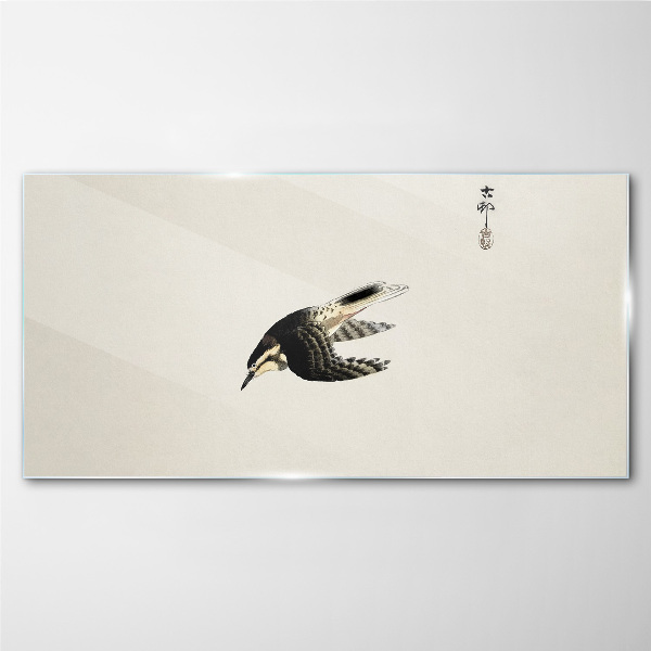 A bird's flight in silence Glass Wall Art