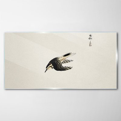 A bird's flight in silence Glass Wall Art