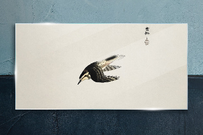 A bird's flight in silence Glass Wall Art