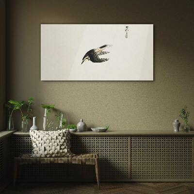 A bird's flight in silence Glass Wall Art