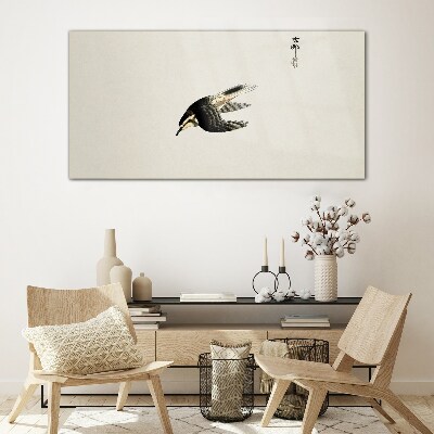 A bird's flight in silence Glass Wall Art