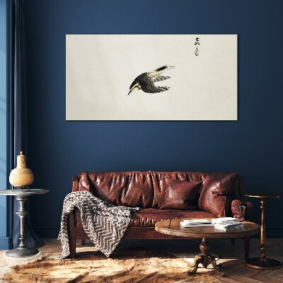 A bird's flight in silence Glass Wall Art