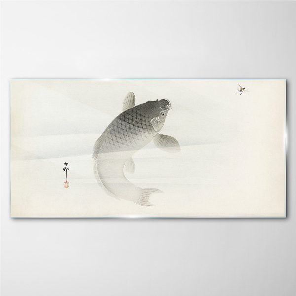 Animals koi fish Glass Wall Art