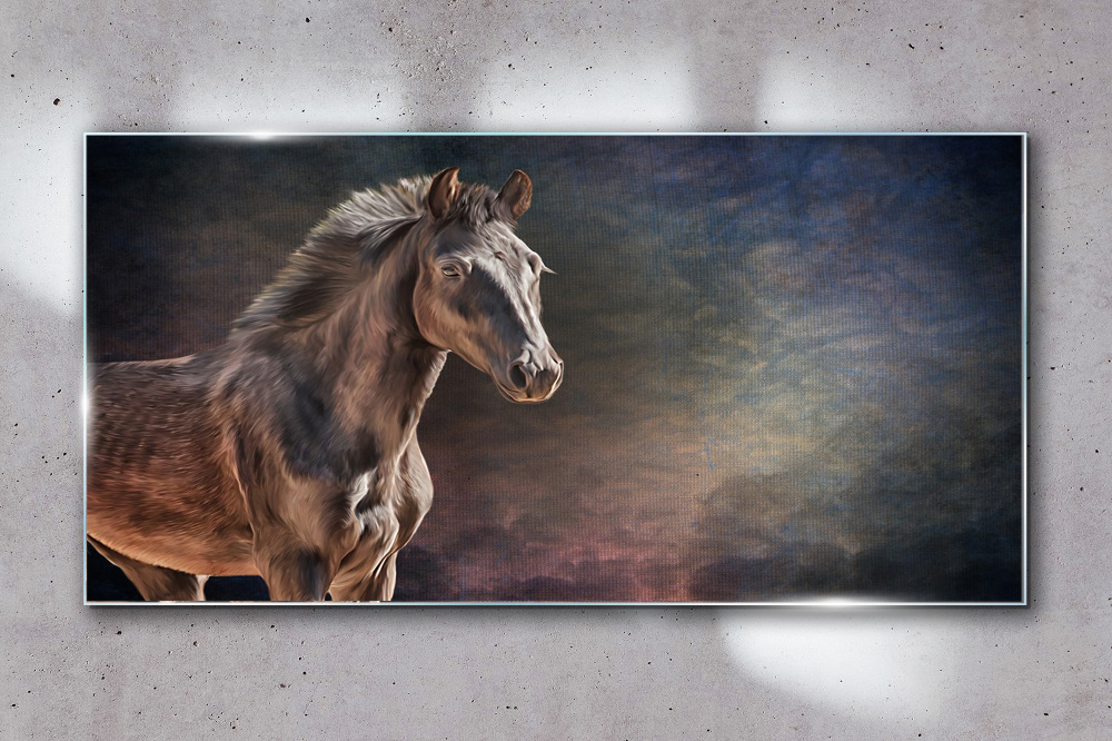 glass horse wall art