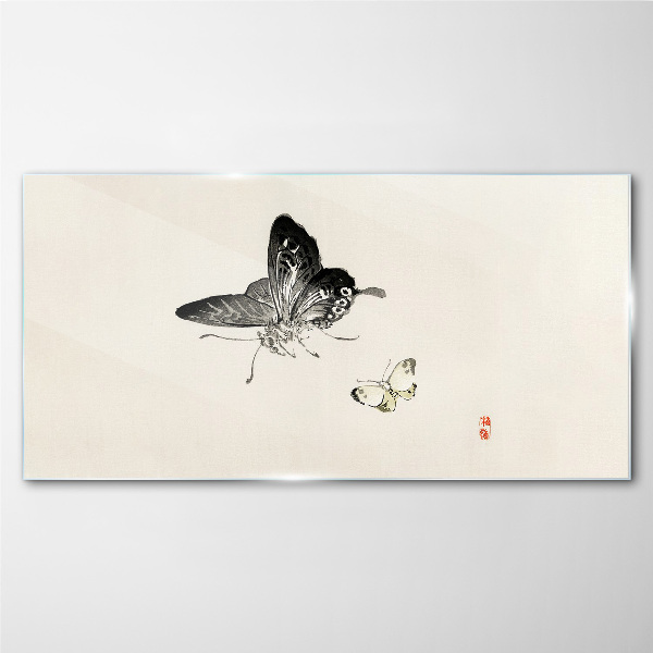 Modern butterfly insects Glass Wall Art
