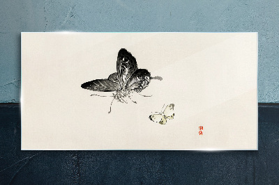 Butterflies in delicate harmony Glass Wall Art