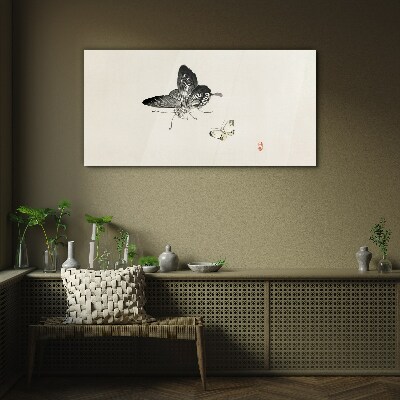 Butterflies in delicate harmony Glass Wall Art