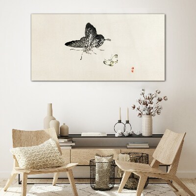 Butterflies in delicate harmony Glass Wall Art