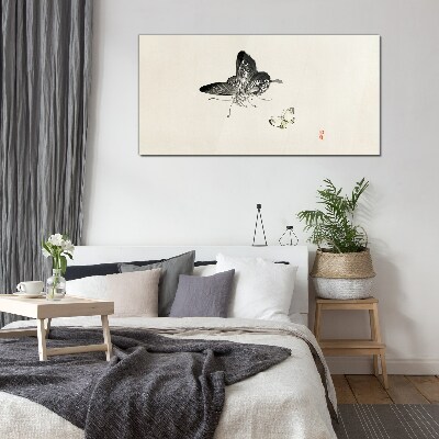 Butterflies in delicate harmony Glass Wall Art