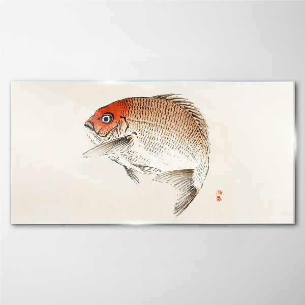 Fish in delicate shades Glass Wall Art