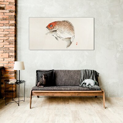 Fish in delicate shades Glass Wall Art