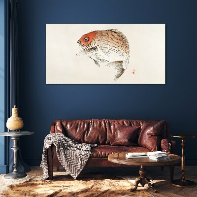 Fish in delicate shades Glass Wall Art